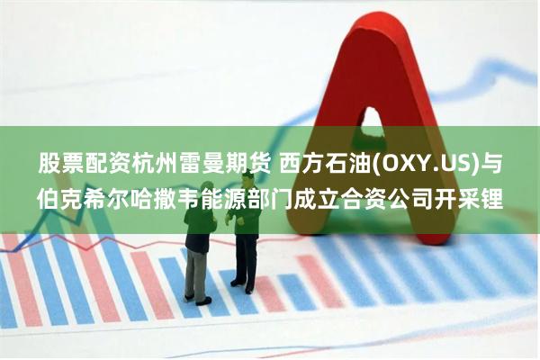 股票配资杭州雷曼期货 西方石油(OXY.US)与伯克希尔哈撒韦能源部门成立合资公司开采锂